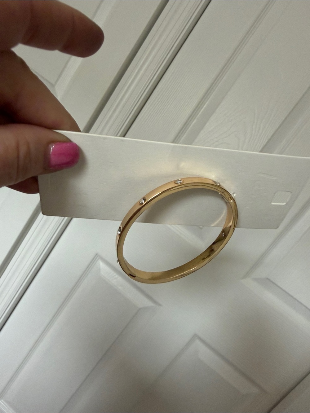 Gold-Tone Crystal Accent Bangle Bracelet - Women Jewelry
